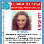El cuerpo hallado en Tenerife es el de la joven británica Amy Louise Gerard
