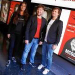 Mònica Pérez, Carlos Latre y Jordi Ríos, ayer, durante la presentación de la comedia teatral