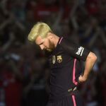 Lionel Messi durante el partido ante el Liverpool