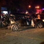 Imagen del coche tras el atentado