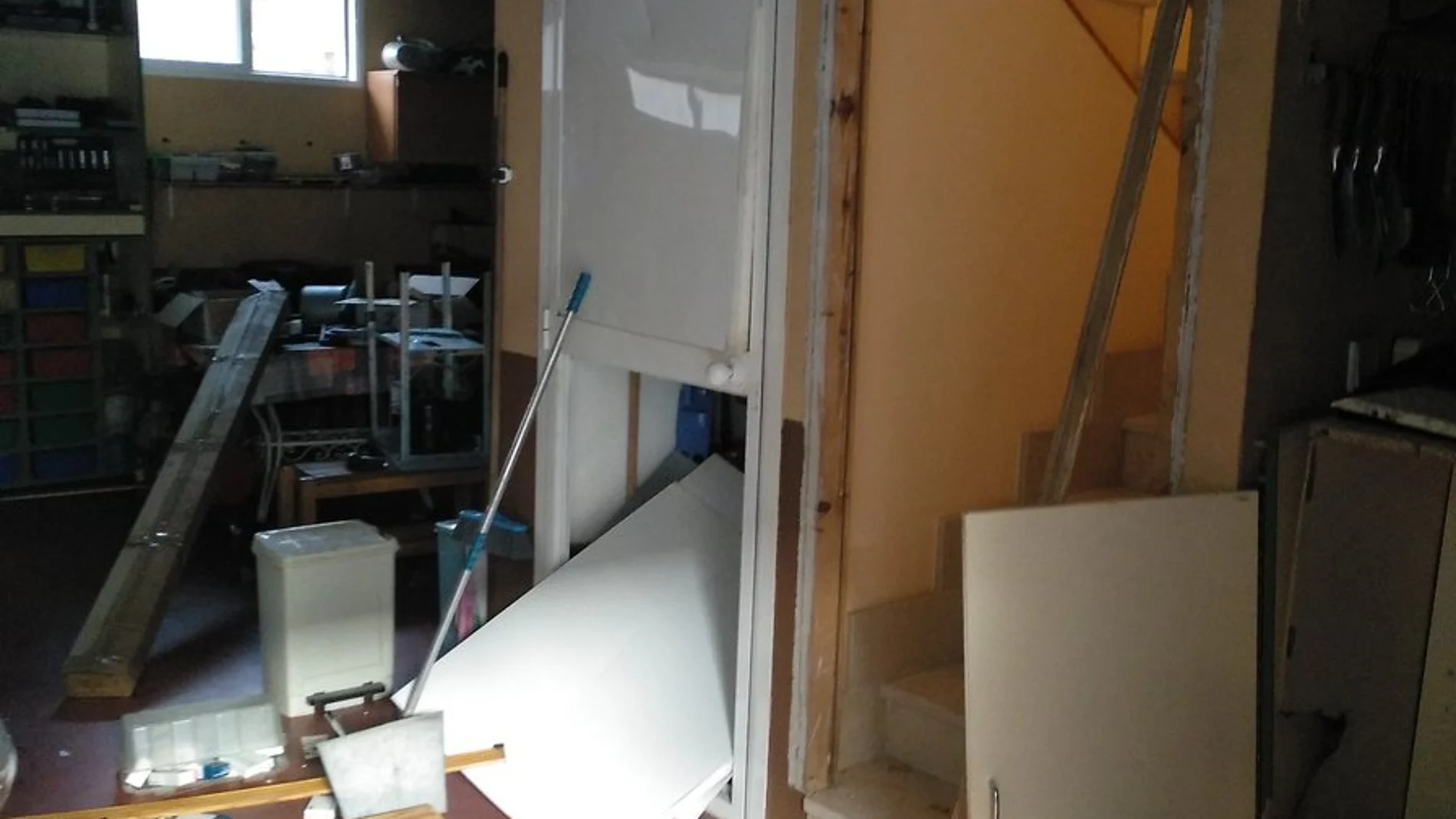 Imagen de la vivienda tras la explosión