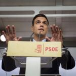 El líder del PSOE, Pedro Sánchez,