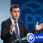 Fernando Martínez-Maillo, durante la rueda de prensa posterior a la reunión del Comité de Dirección del partido
