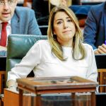Susana Díaz, en su escaño el pasado mes de diciembre cuando se eligió a la presidenta del Parlamento andaluz