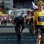 Geraint Thomas (Team Sky) celebra su victoria en la duodécima etapa del Tour de Francia / Reuters