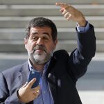 Jordi Sanchez, presidente de la ANC, el pasado día 16 en la Audiencia Nacional