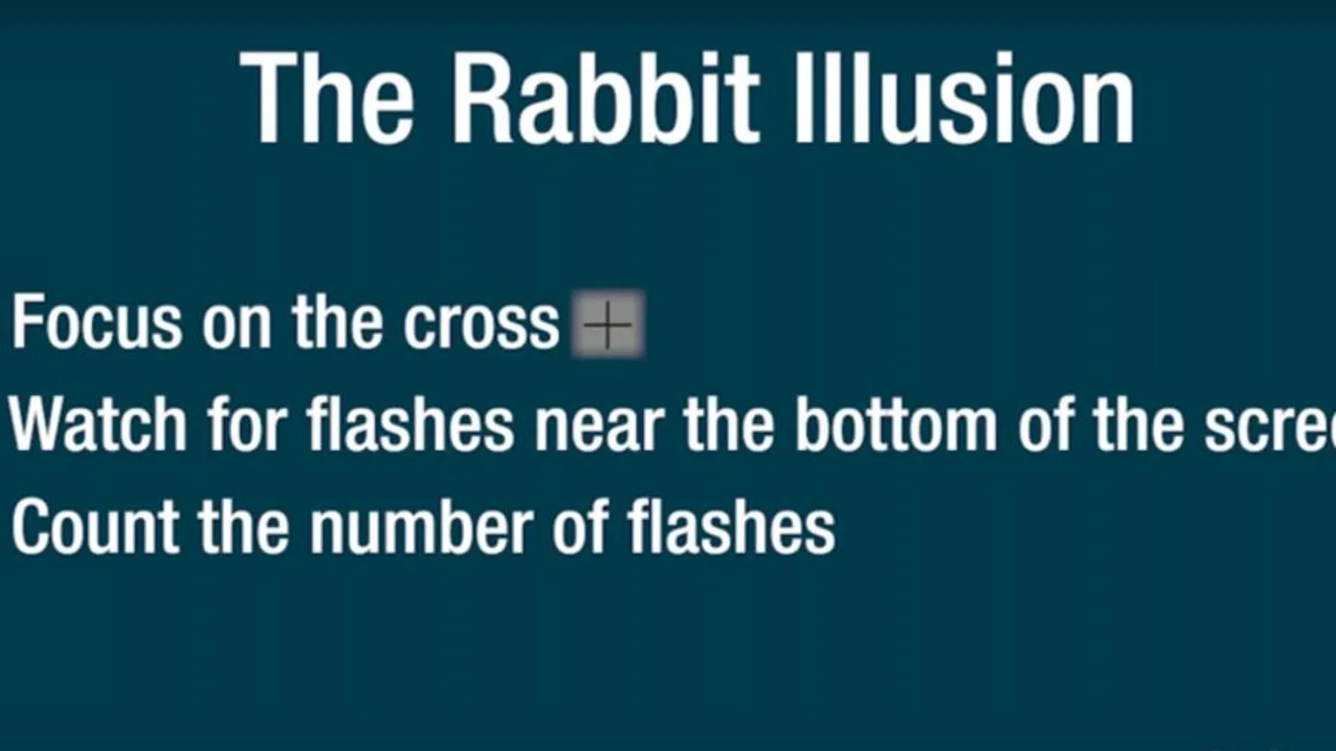 La estimulación sensorial auditiva y visual son capaces de engañar al cerebro. Seguramente pensarás que existen más destellos de los que hay.