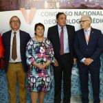 El consejero de Sanidad de la Junta, Antonio María Sáez, participa en el acto inaugural del V Congreso Nacional de Deontología Médica junto a Clara Luquero y Serafín Romero, entre otros / Diego de Miguel/Ical