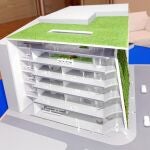 La maqueta que se presentó el pasado marzo muestra una cubierta vegetal que rodeará el nuevo museo