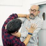 Miguel Rellán, durante uno de los ensayos de «Tú estás loco, Rebolledo». Foto: Alberto R. Roldán