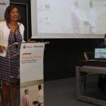 La consejera de Agricultura y Ganadería y portavoz de la Junta de Castilla y León, Milagros Marcos; junto al presidente del Consejo Económico y Social, Germán Barrios (D), en la inauguración de la jornada 'Presente y futuro de la formación profesional agraria en Castilla y León', organizada por el Consejo Económico y Social