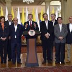 Santos durante su alocución