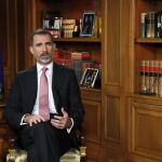Momento del discurso navideño de Felipe VI