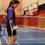 Carolina Marín, entrenándose tras la operación