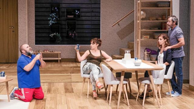 De dos en dos. De izda. a dcha., Jorge Calvo, Natalia Verbeke, Maribel Verdú y Jorge Bosch
