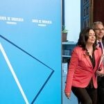 Miguel Ángel Vázquez y Mar Moreno, ayer, en la sede de la Junta