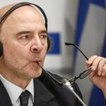 El comisario europeo de Asuntos Económicos y Financieros, Pierre Moscovici, ayer, en Atenas