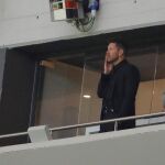Simeone tendrá que ver el partido desde el palco/Foto: Efe