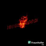 Una imagen tomada por radar de la estación espacial china Tiangong 1