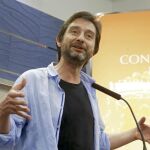 El diputado de Podemos Rafael Mayoral, durante la rueda de prensa tras conocerse el nombre de los ministros