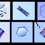 Cristales con formas hexagonales achatadas