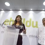 Los lideres de EH Bildu, Oskar Matute y Oihane Zabaleta.