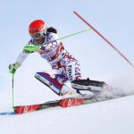 La eslovaca Petra Vlhova durante la prueba celebrada en Levi (Finlandia)