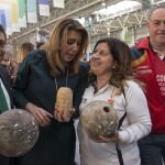 Susana Díaz, durante su visita a la quinta edición de la Feria de los Pueblos en Jaén