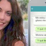 Diana Quer y una de las conversaciones que tuvo por WhatsApp