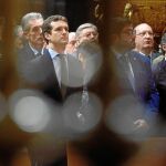 El presidente del PP, Pablo Casado, ayer durante la misa de clausura del Año Jubilar Teresiano en la catedral de Ávila