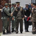 El ministro de Defensa Vladimir Padrino López (c) el pasado 8 de agosto