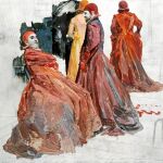 Las obras de Sacris son estudios al óleo que recrean esa sensación de inmediatez, de momento atrapado para la eternidad y ayudan a explicar las historias secretas del teatro