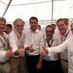 González Pons, segundo por la izquierda, y los eurodiputados del Grupo del Partido Popular Europeo junto a Guaidó/EFE