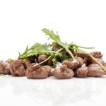 Boletus, mollejas de lechazo y rúcula