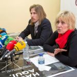 Pablo Fernández comparece en Ávila junto a la candidata a la alcaldía, Pilar Baeza
