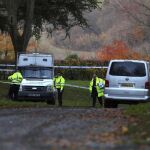 Policía en el lugar del siniestro
