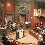 El presidente de la Comunidad, Fernando López Miras, ayer en la Asamblea Regional durante la sesión de control al jefe del Consejo de Gobierno