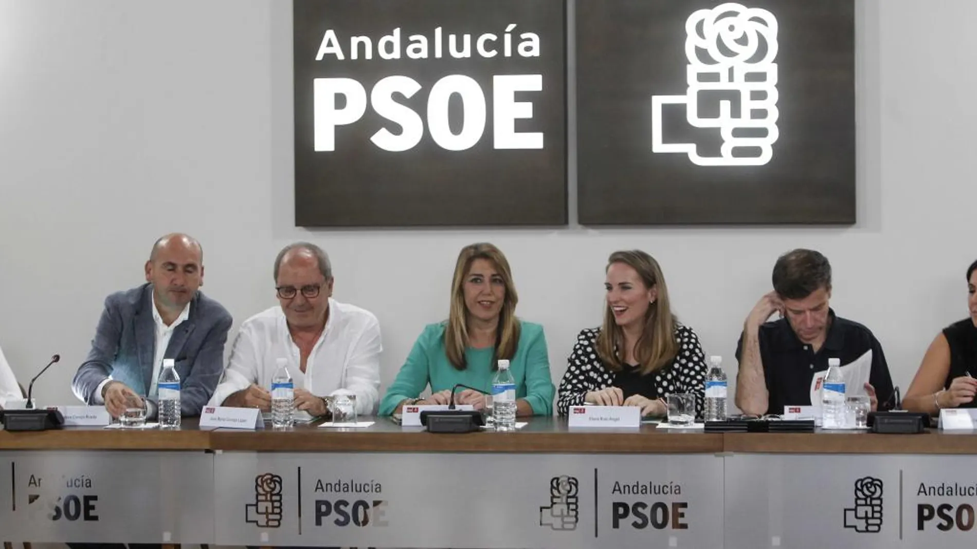 La socialista Susana Díaz presidió ayer la Comisión Ejecutiva Regional del PSOE-A en la que se dio luz verde al proceso de elaboración de candidaturas a la Cámara autonómica y de primarias para la elección de la candidata a la Presidencia de la Junta. Se prevé que el Comité Director del partido proclame a Díaz como tal el día 20 de este mes (Foto: Manuel Olmedo)