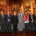 De izquierda a derecha, Inmaculada Toledo, Antonio Hoyuela, Jesús Julio Carnero, Ricardo Blázquez, Óscar Puente, Ana Redondo, Daniel Miguel y María Bolaños, tras presentar la candidatura de Valladolid