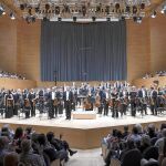 Los miembros de la orquesta en un concierto de la pasada temporada en la Sala 1 del Auditori, su centro de operaciones