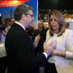La presidenta de la Junta, Susana Díaz, junto al ministro de Turismo, Álvaro Nadal