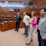 Silvia Clemente, Fernando Rey y Ruiz Medrano dan la bienvenida a los estudiantes / Leticia Pérez/Ical