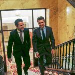 Casado, ayer en el Congreso con Teodoro García Egea. Foto: Javier Fdez-Largo