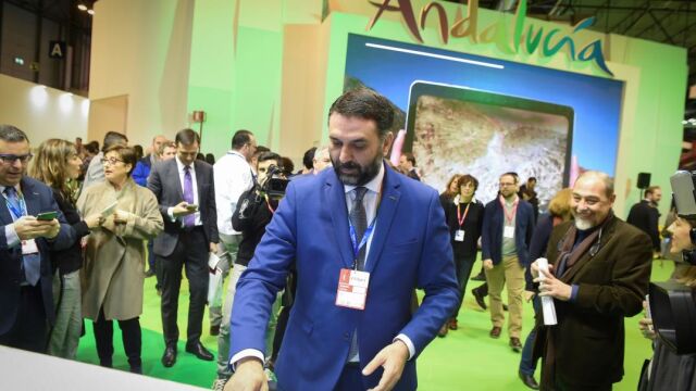 El consejero de Turismo y Deporte, Francisco Javier Fernández, ayer en Fitur