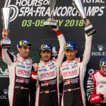 Fernando Alonso, junto a sus compañeros Sebastien Buemi (i) y Kazuki Nakajima en el podio/Foto: Efe