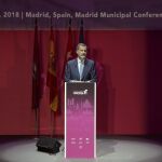 El rey Felipe durante la inauguración del congreso Internacional IROS 2018 / Efe