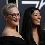 Meryl Dtreep y la directora de la National Domestic Workers Alliance, Ai-jen Poo