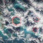 Imagen de las nubes captadas desde un satélite de la NASA