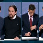 Los cuatro candidatos / Foto: Atresmedia