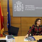 La ministra de Sanidad, Dolors Montserrat, ayer